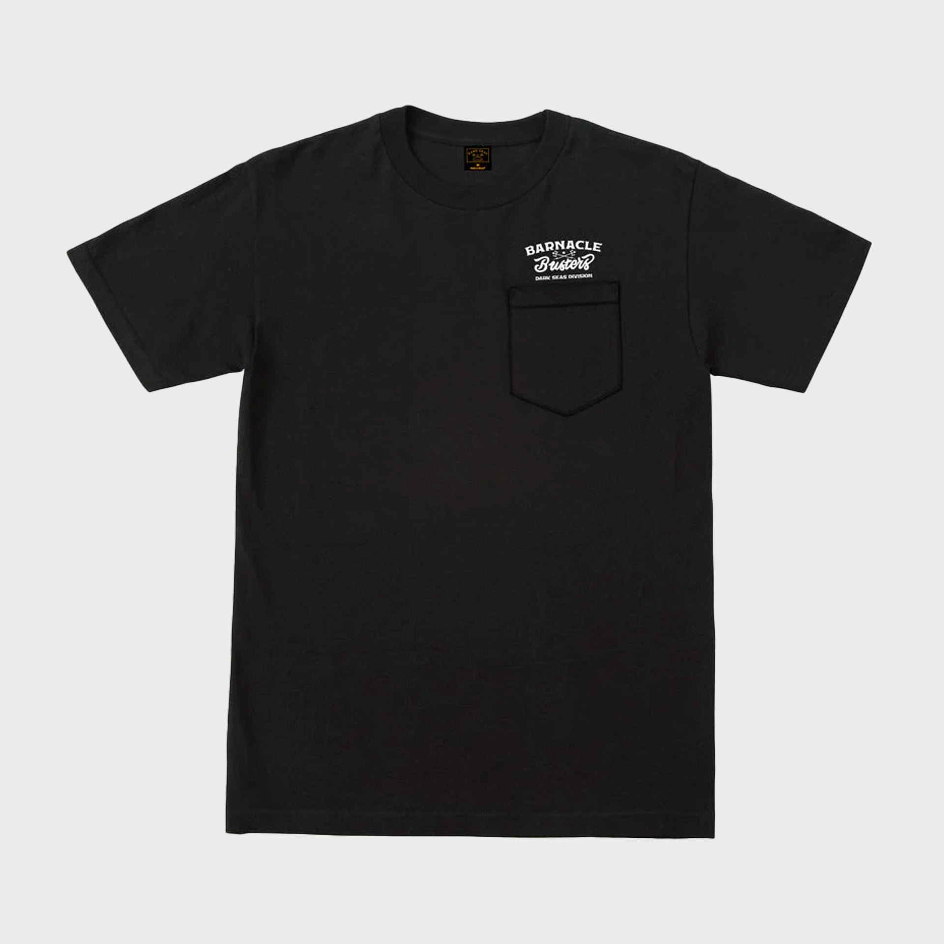 Dark Seas Traditional Pocket Mens T-Shirt - Black - ManGo Surfing