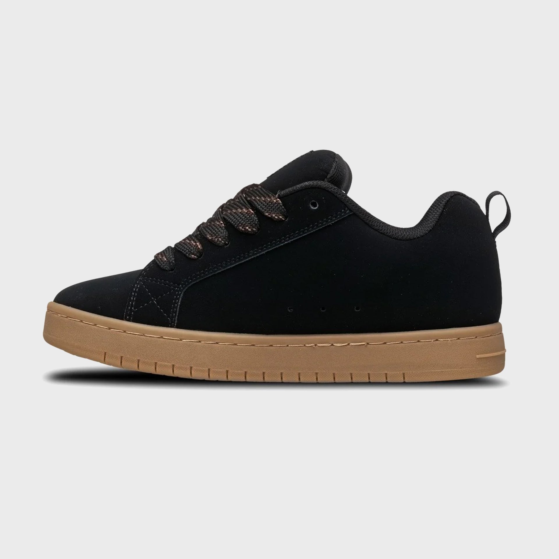 DC Shoes Mens Court Graffik Leather Shoes - Black/Brown/Gum