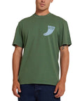 Deus Mens Single Fin T-Shirt - Hillside Green