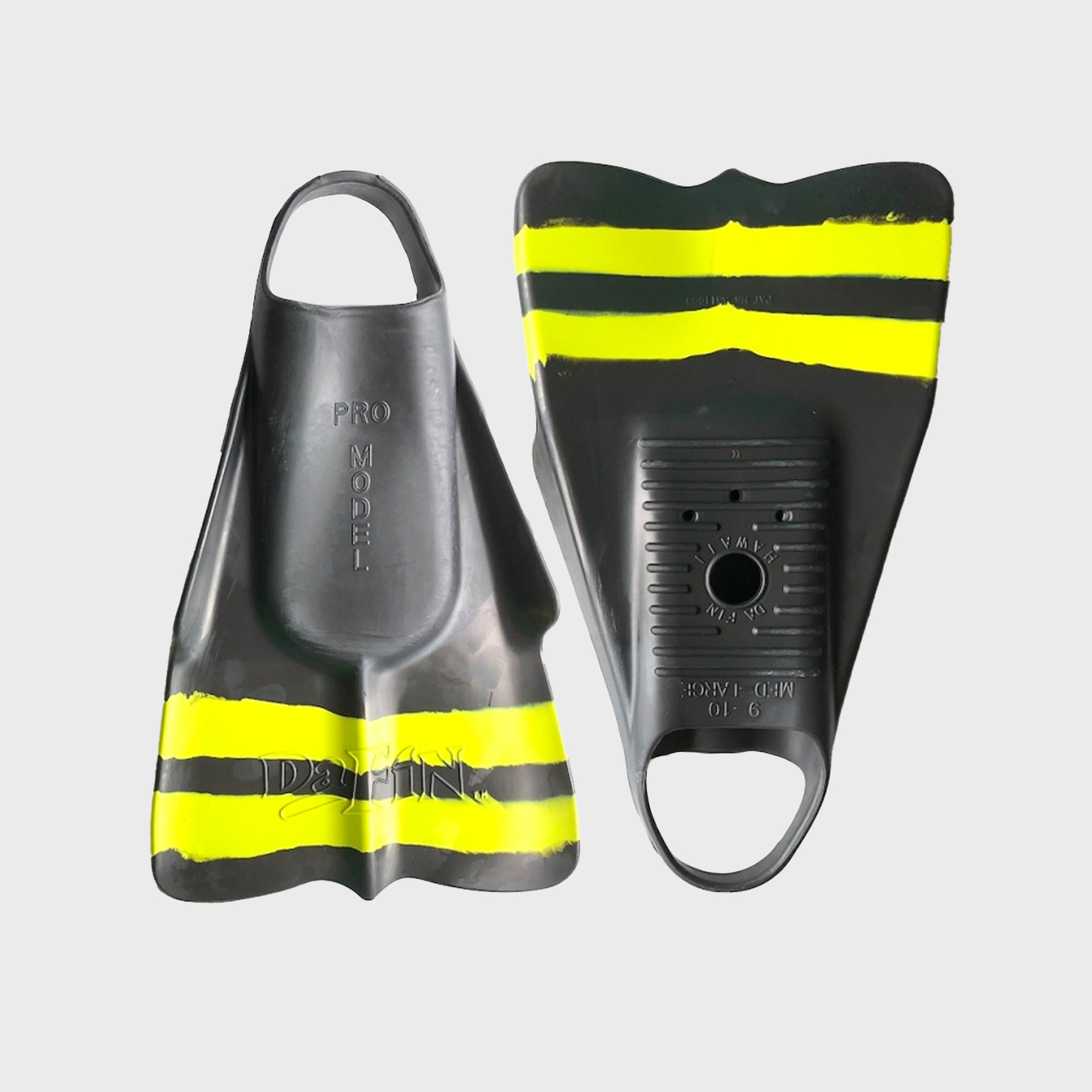 DaFiN Slyde Swim Fins - Black Yellow - ManGo Surfing