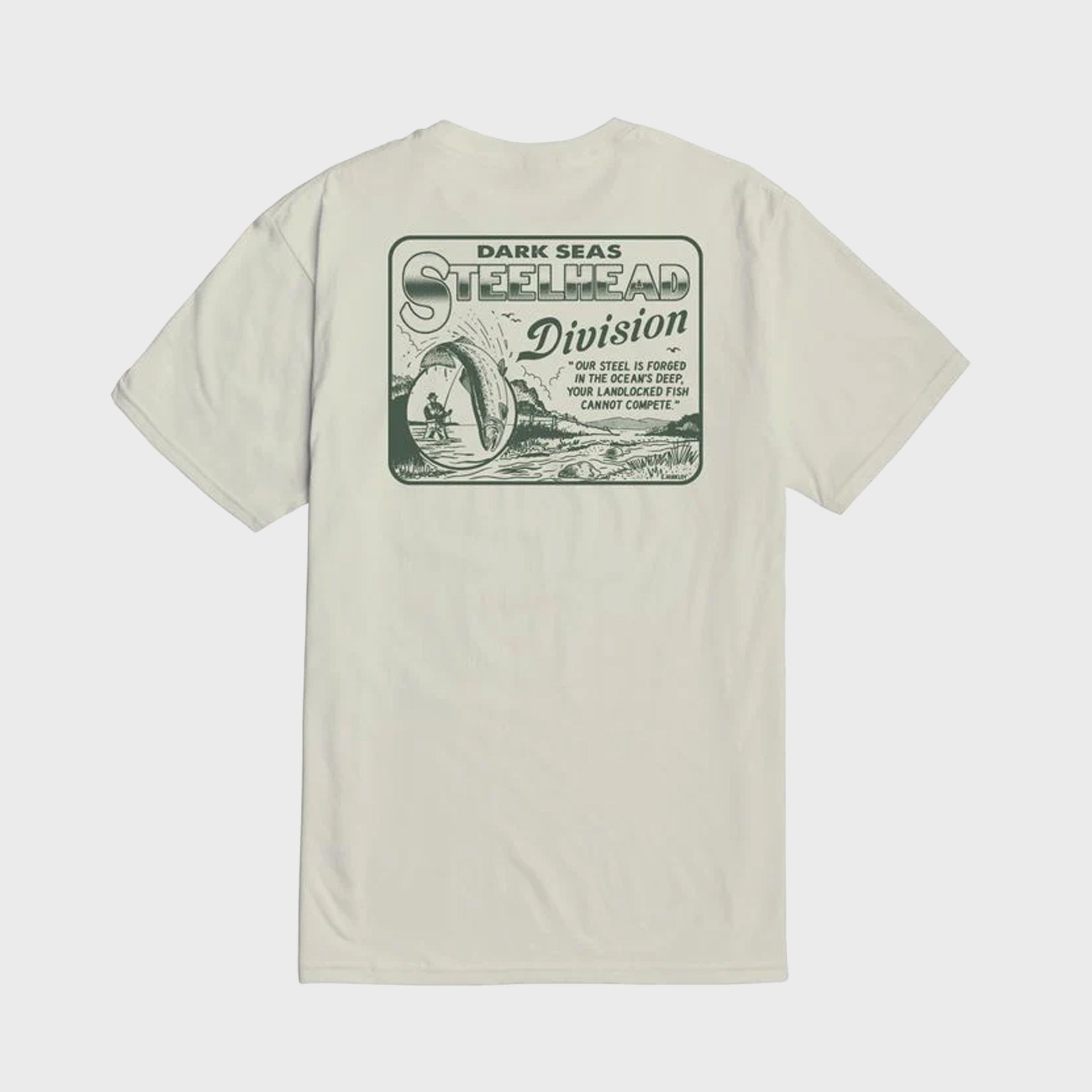 Dark Seas Steelhead T-Shirt - Cream - ManGo Surfing