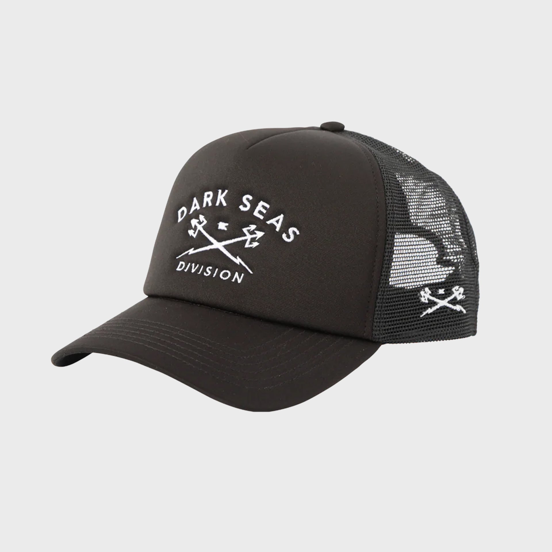 Dark Seas Tridents Foam Hat - One Size - Black - ManGo Surfing