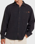 Deus Mens Keon Flannel Shirt - Anthracite