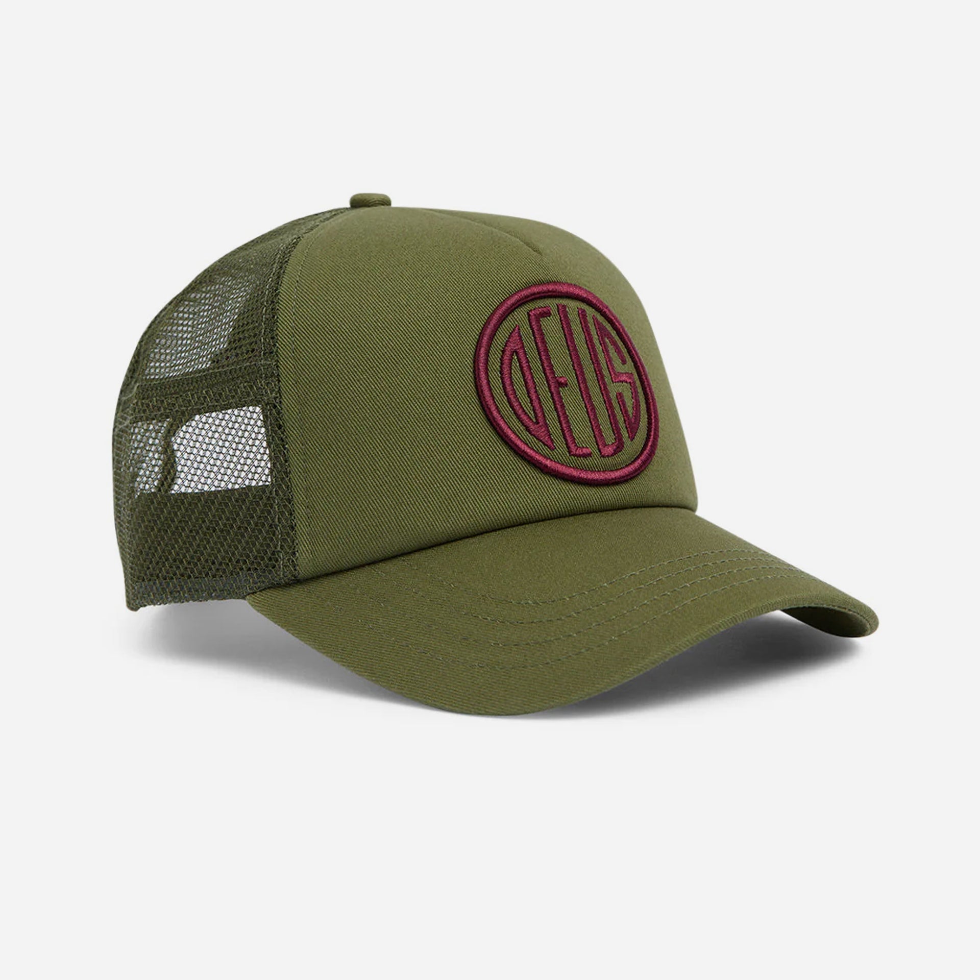 Deus Pill Logo Trucker Hat - One Size - Pine