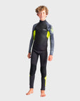 C-Skins Element 3/2 Junior Kids Wetsuit- Anthracite/Yellow/Black Tie Dye - ManGo Surfing