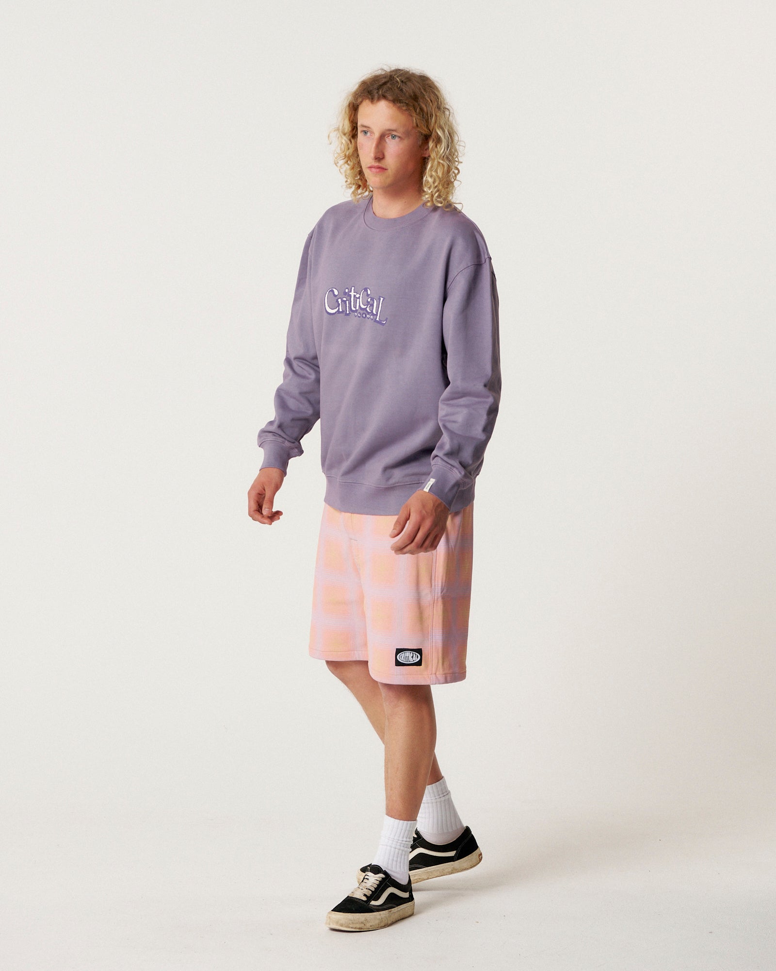 The Critical Slide Society Mens Friends Crew Sweatshirt - Violet