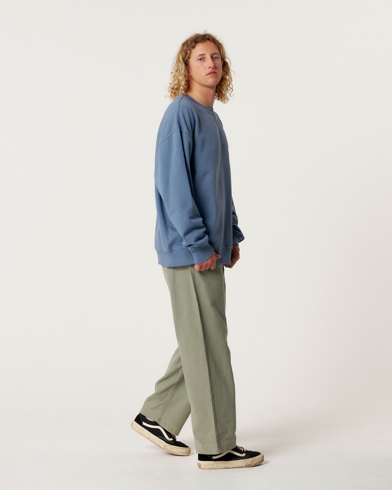The Critical Slide Society Mens Sabbatical Crew Sweatshirt - Blue