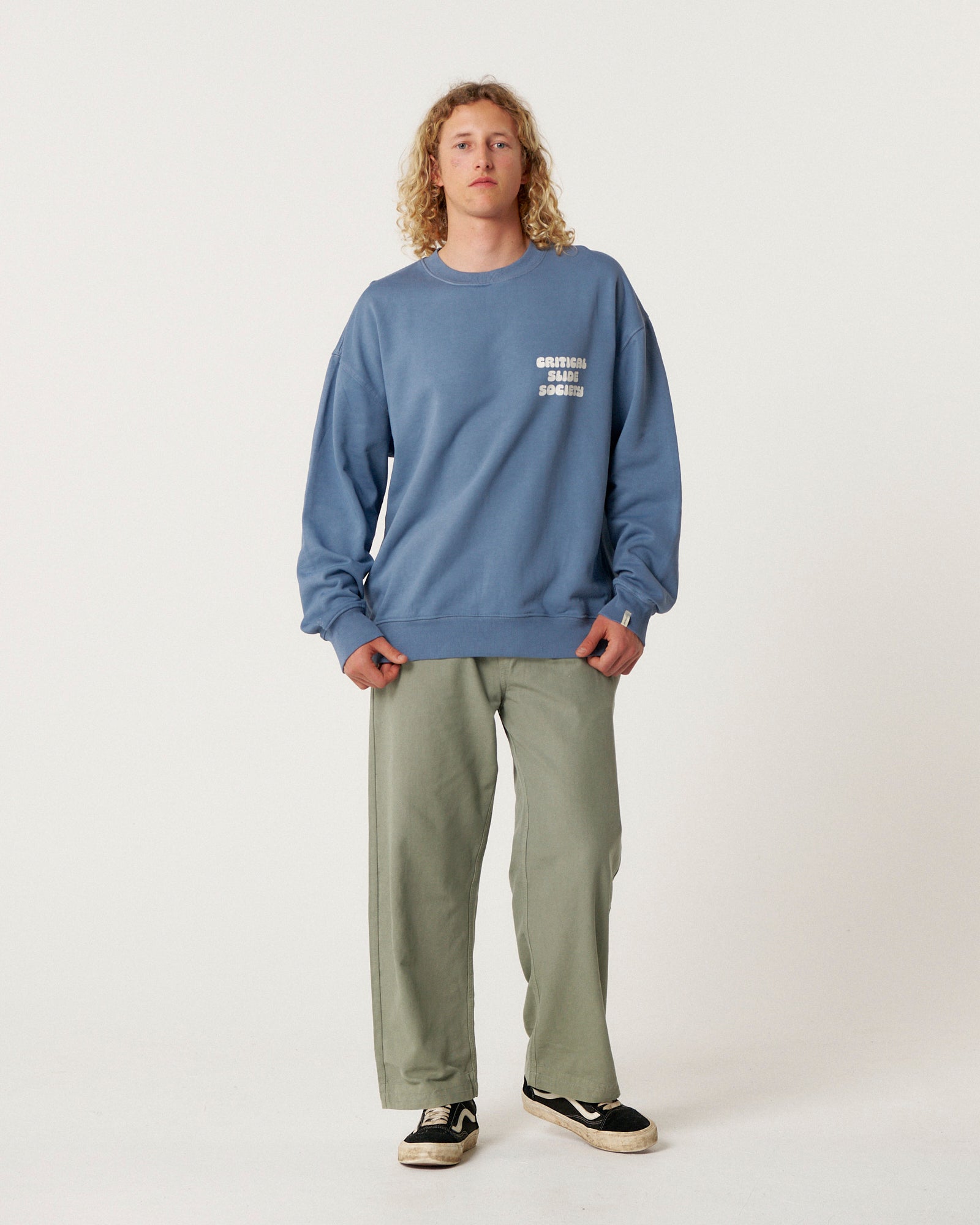 The Critical Slide Society Mens Sabbatical Crew Sweatshirt - Blue