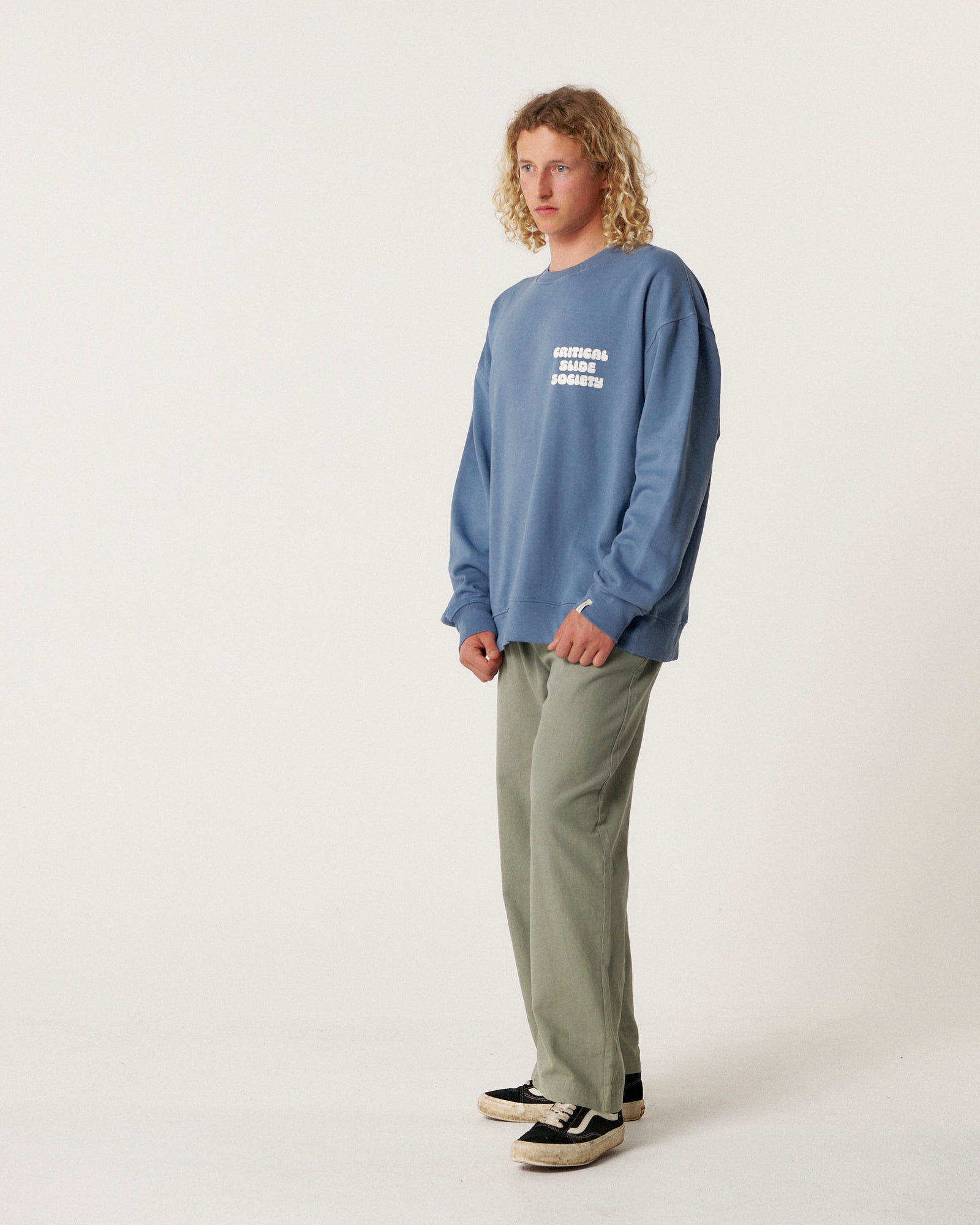 The Critical Slide Society Mens Sabbatical Crew Sweatshirt - Blue