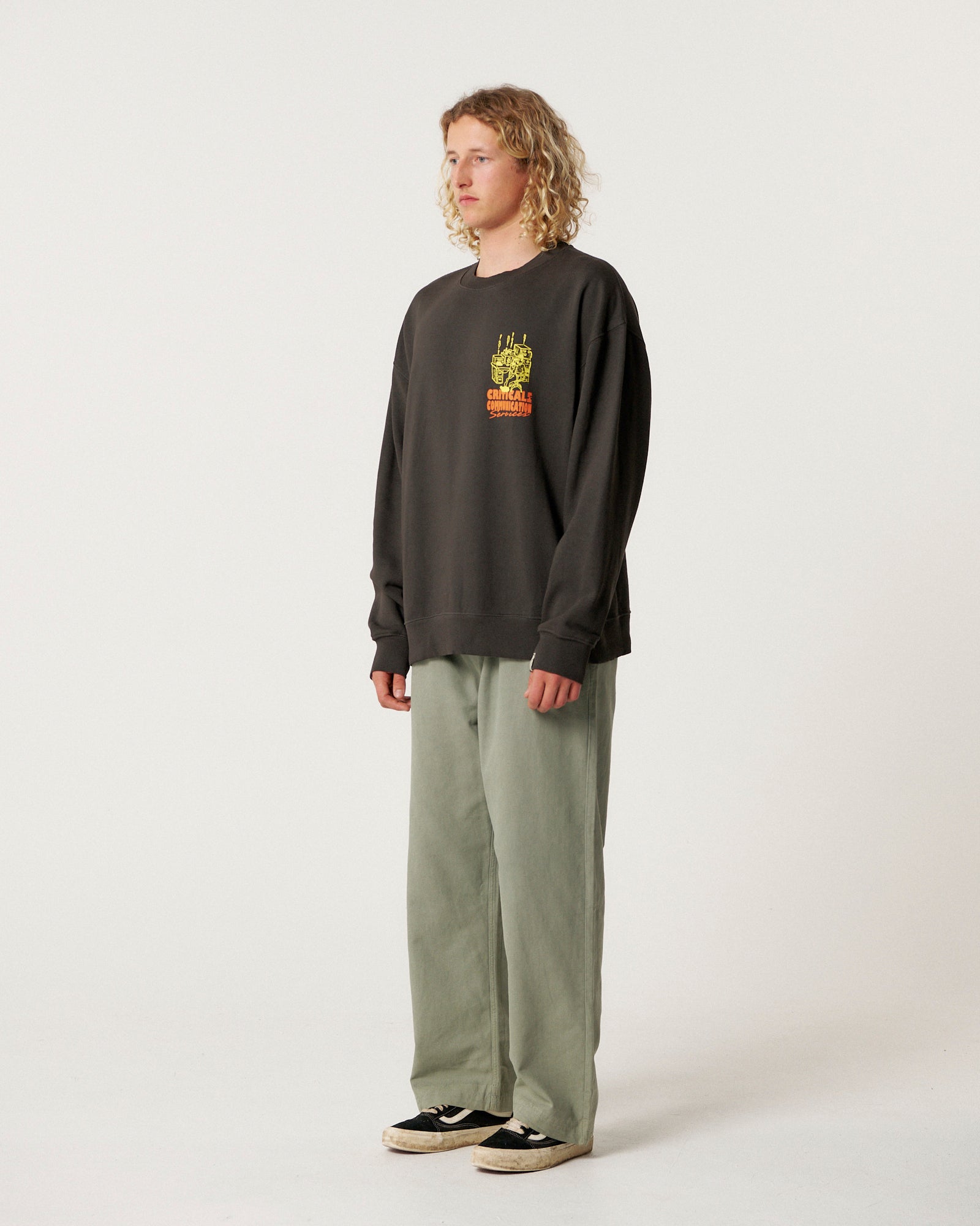The Critical Slide Society Mens Service Crew Sweatshirt - Phantom