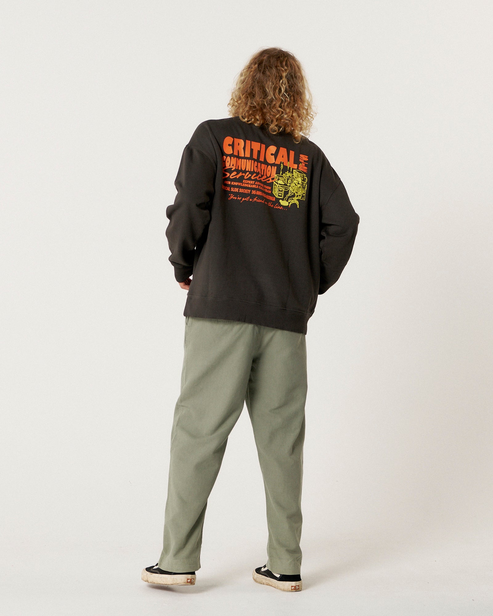 The Critical Slide Society Mens Service Crew Sweatshirt - Phantom