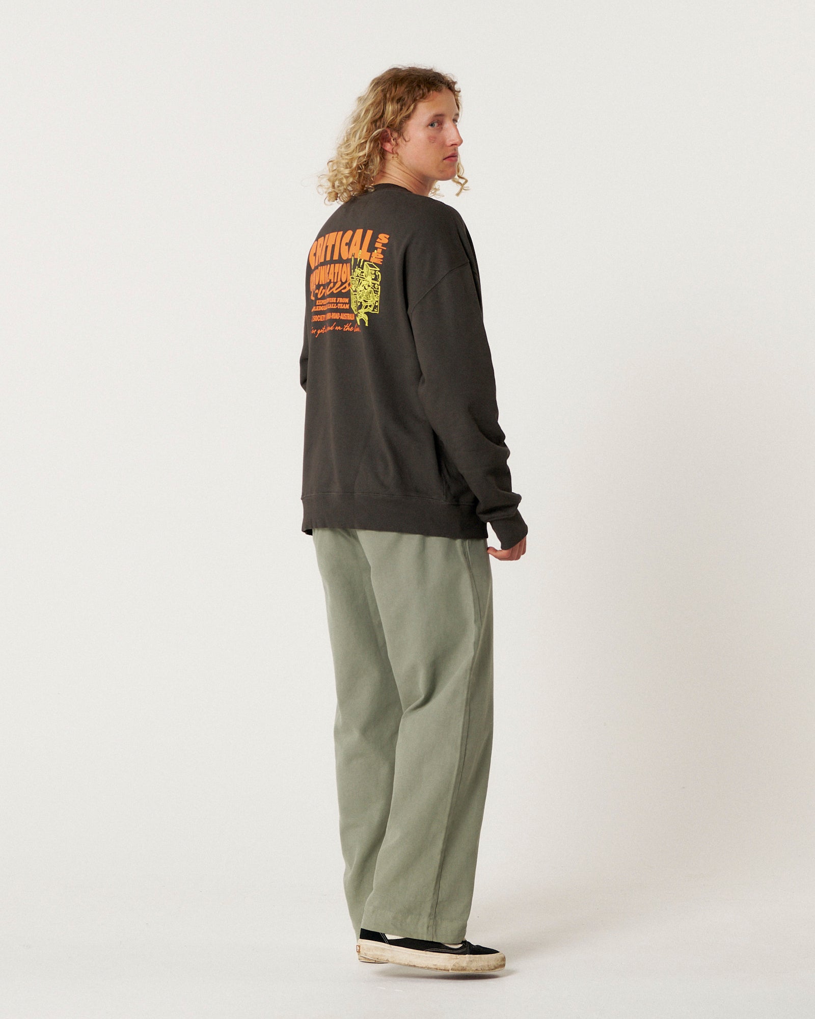 The Critical Slide Society Mens Service Crew Sweatshirt - Phantom