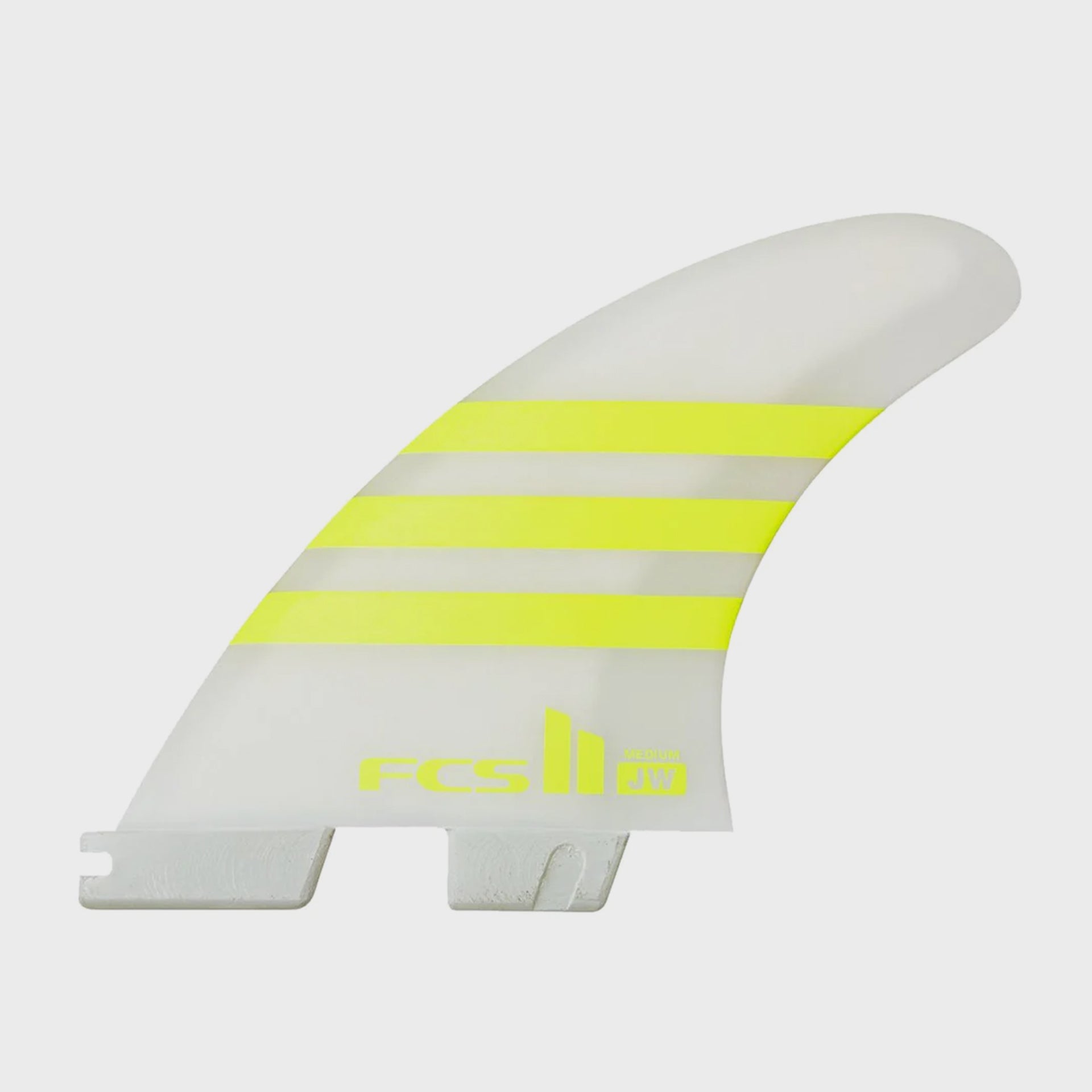 FCS JW Air Core Thruster Tri Fins - Acid/White and Red/White - ManGo Surfing