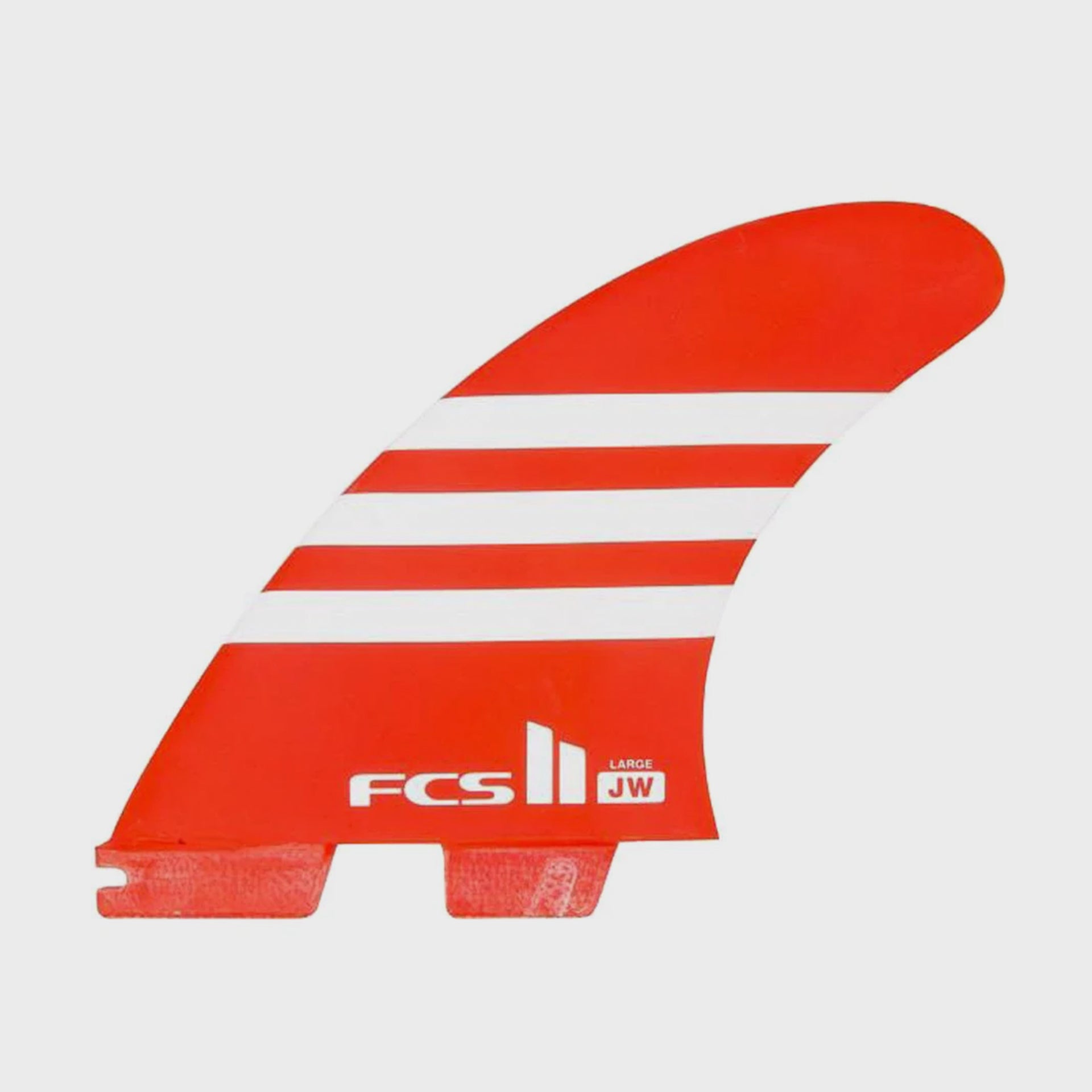 FCS JW Air Core Thruster Tri Fins - Acid/White and Red/White - ManGo Surfing