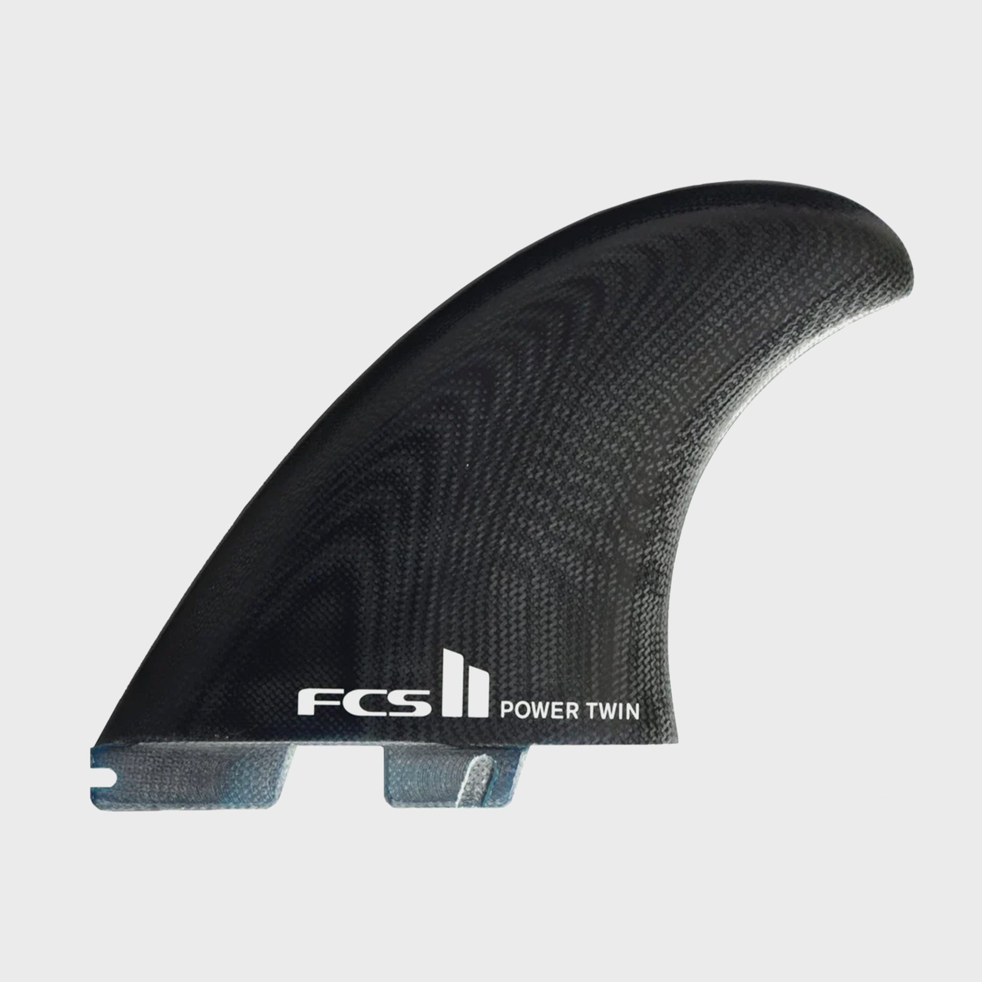 FCS Power Tri Fins (Twins + Stabiliser) - Black - ManGo Surfing