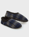 Homeys Fin Blue Grey Check Men’s Slippers - ManGo Surfing