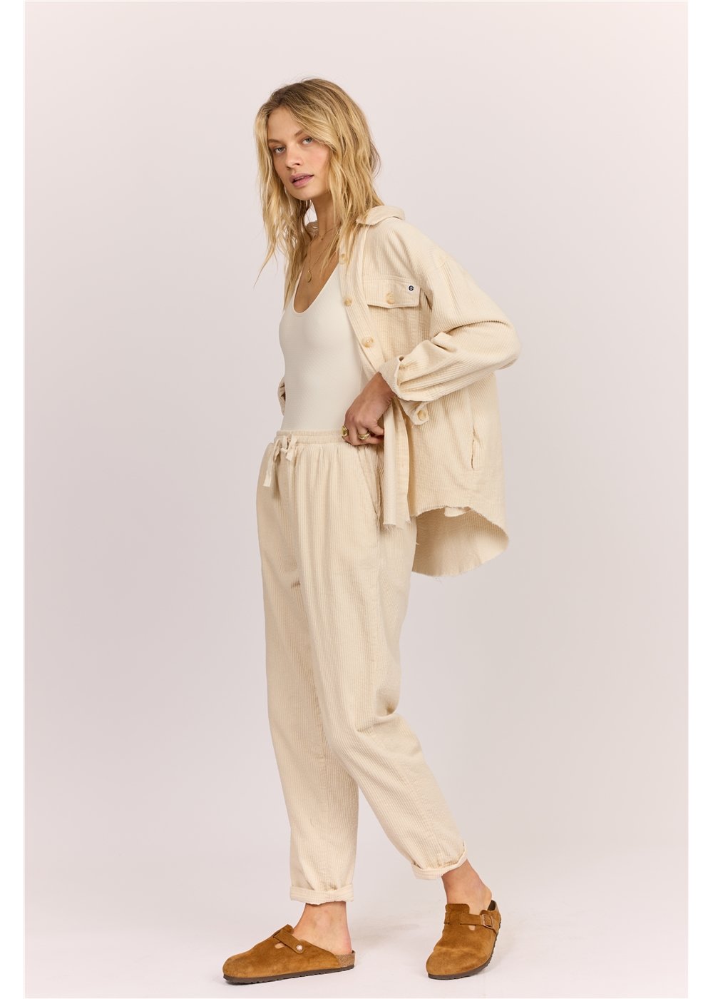 Sisstr Evolution After Hours Cord Shacket - Sea Salt