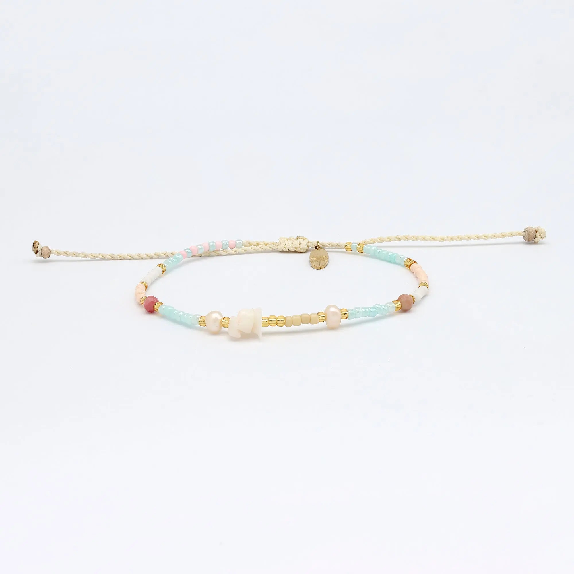 Pineapple Island Giada Sejiwa Beaded Bracelet - Pastel Blue/Pink
