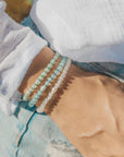 Pineapple Island Oluolu Glitter Cord Beaded Bracelet - Light Blue