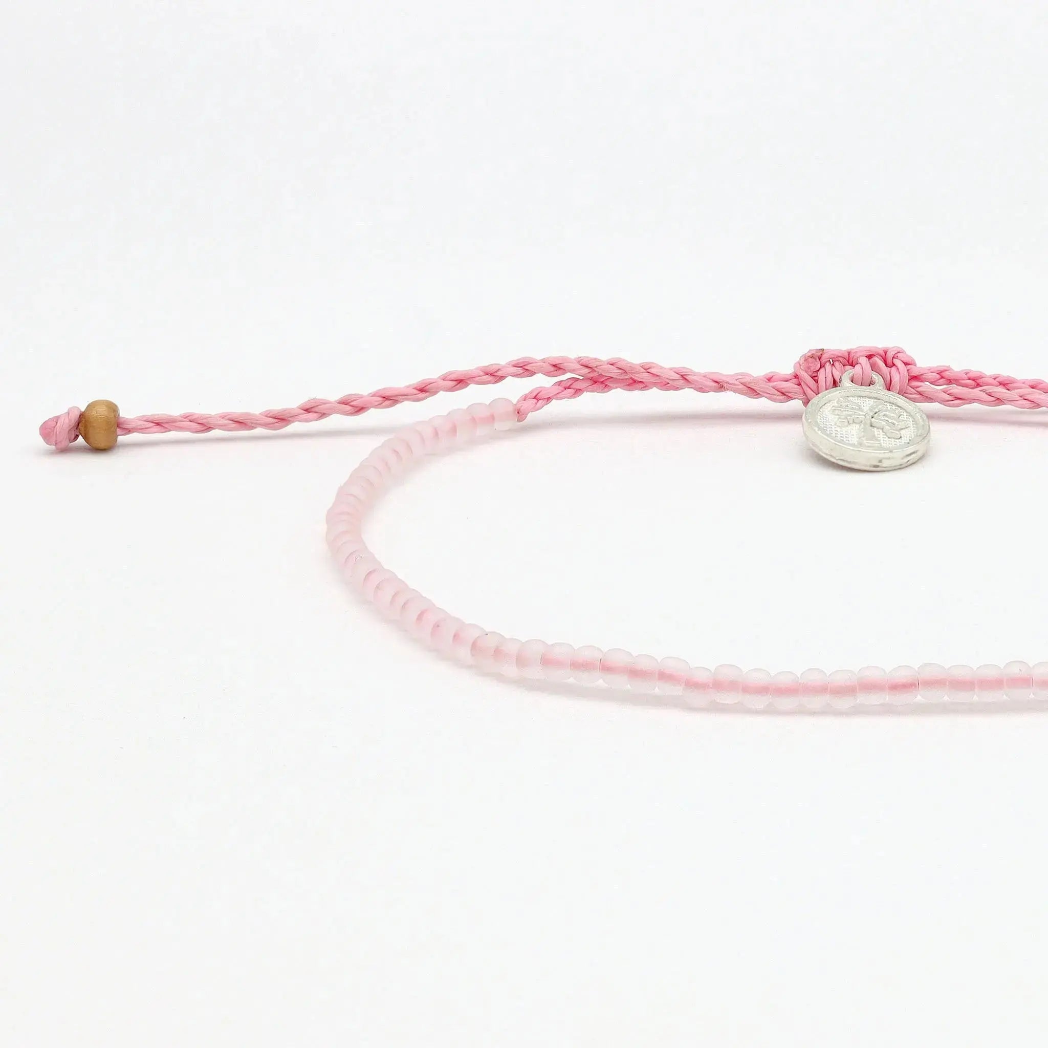 Pineapple Island Ka'anapali Frosted Glass Beaded Bracelet - Pink