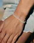 Pineapple Island Ka'anapali Frosted Glass Beaded Bracelet - Pink