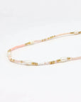 Pineapple Island Giada Cinta Pearl Beaded Surf Necklace - Pink/White/Gold