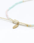 Pineapple Island Giada Sejiwa Beaded Necklace - Pastel Blue/Pink
