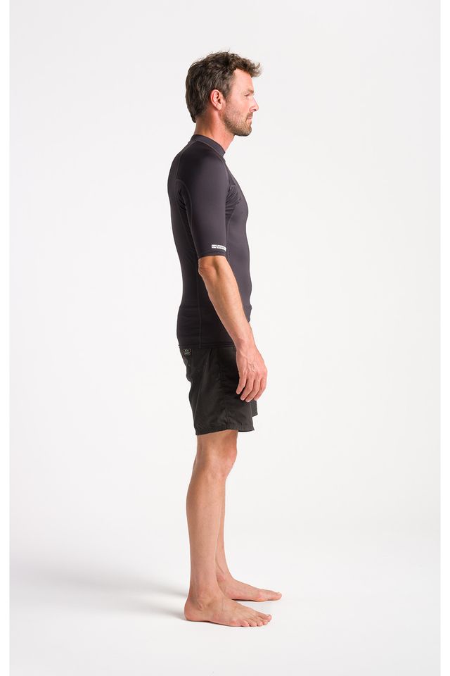 C-Skins Mens NuWave UV Basics Short Sleeve Vest - Anthracite - ManGo Surfing