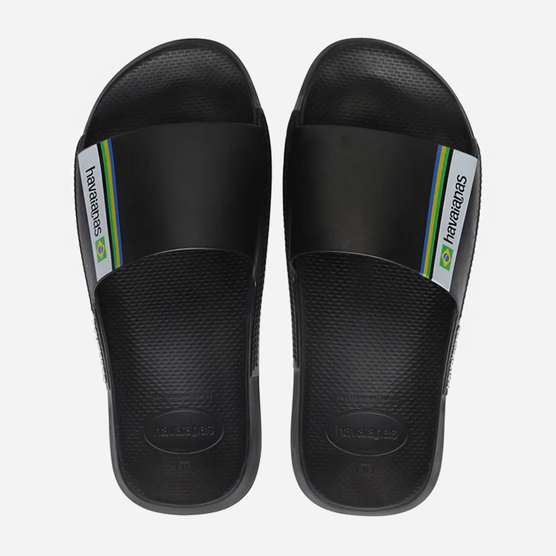 Havaianas Slide Brasil Sandals - Black - ManGo Surfing