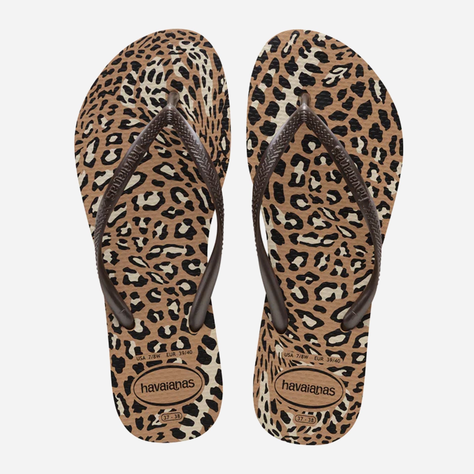 Havaianas Slim Animals Flip Flops - Rose Gold/Cafe - ManGo Surfing