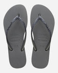 Havaianas Slim Glitter II Flip Flops - Grey/Graphite