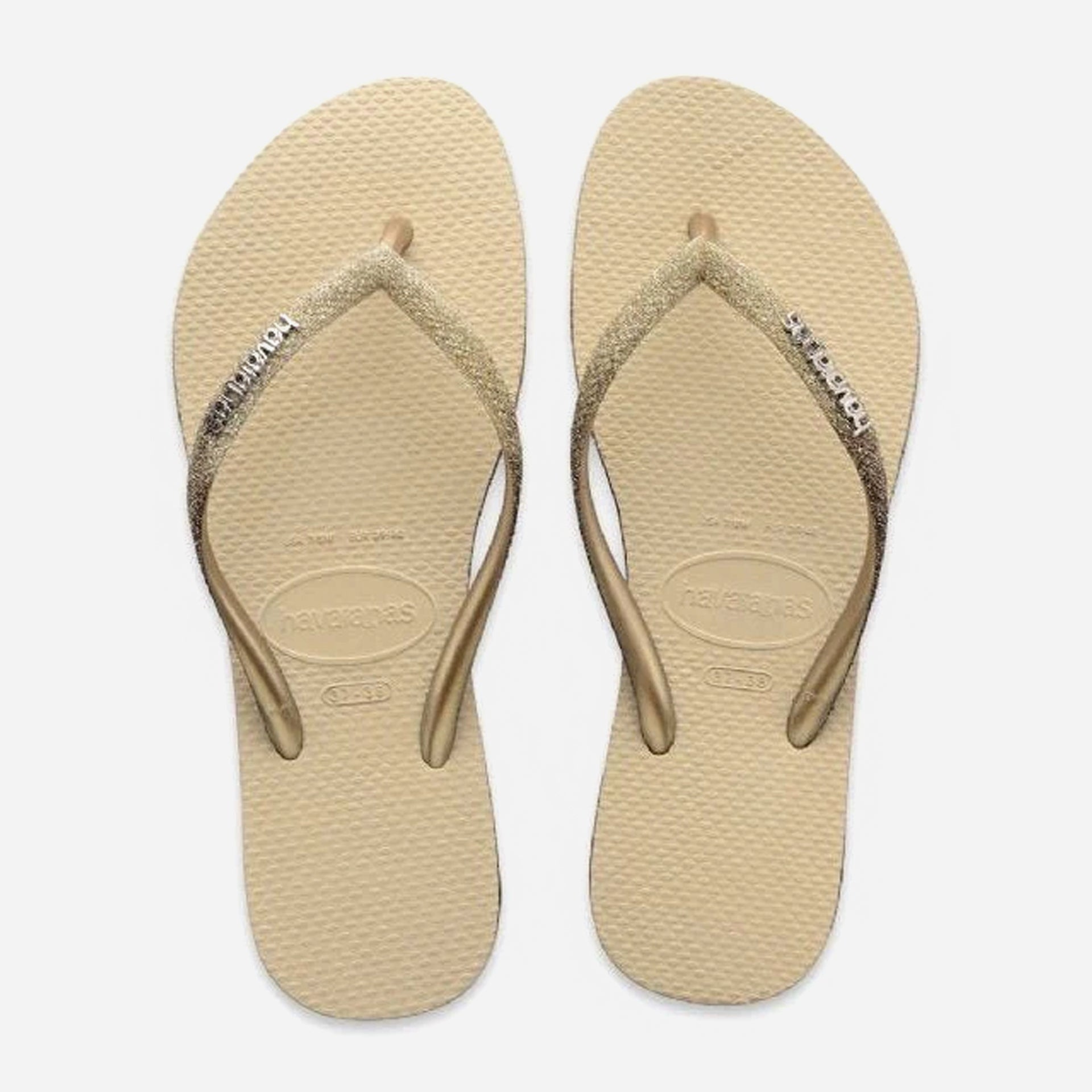 Havaianas Slim Sparkle Flip Flops - Sand Grey - ManGo Surfing