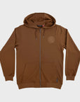 Independent Mens Clipper Zip Hoodie - Brown