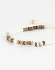 Pineapple Island Kauai Puak Shell and Pearl Anklet - Brown/White