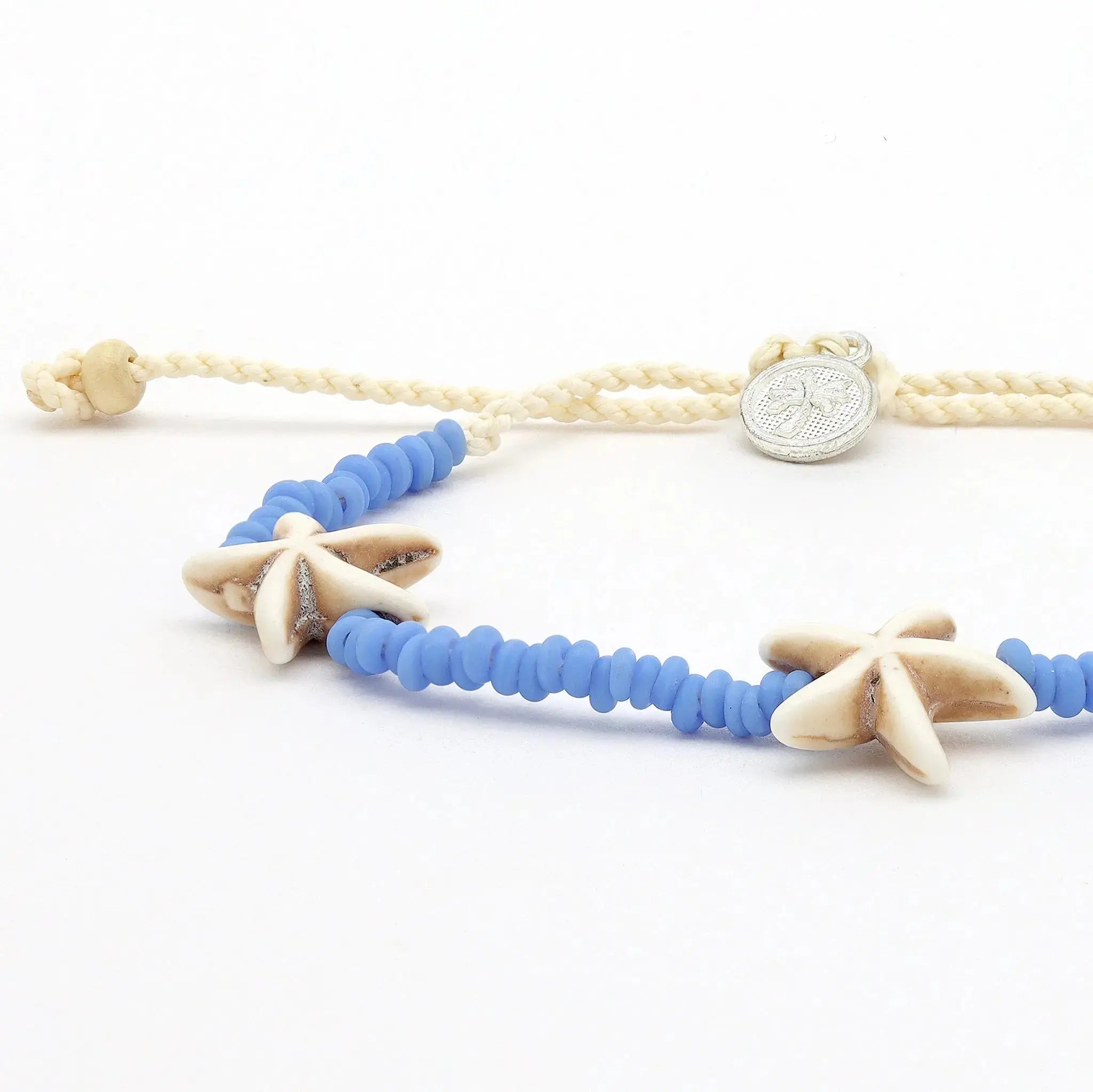 Pineapple Island Tidepool Starfish Beaded Bracelet - Blue
