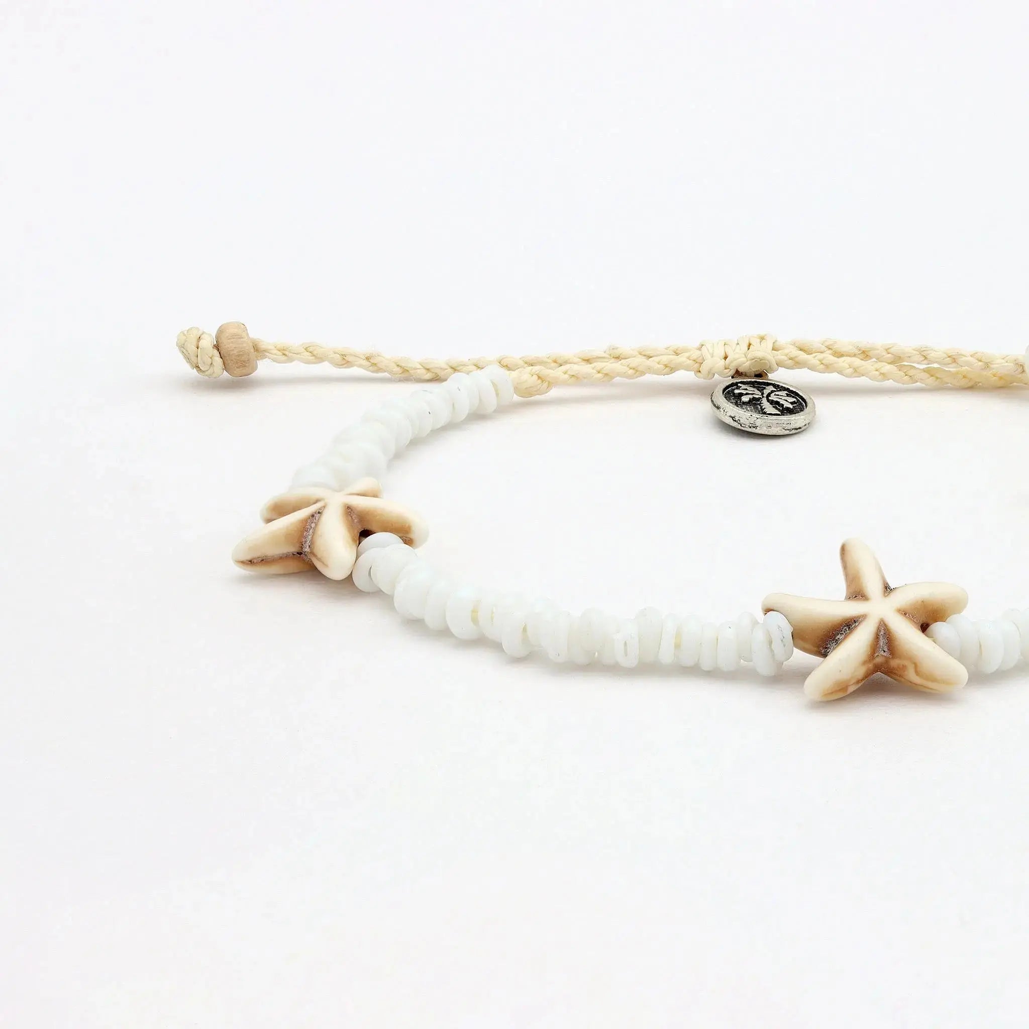 Pineapple Island Tidepool Starfish Beaded Bracelet - White