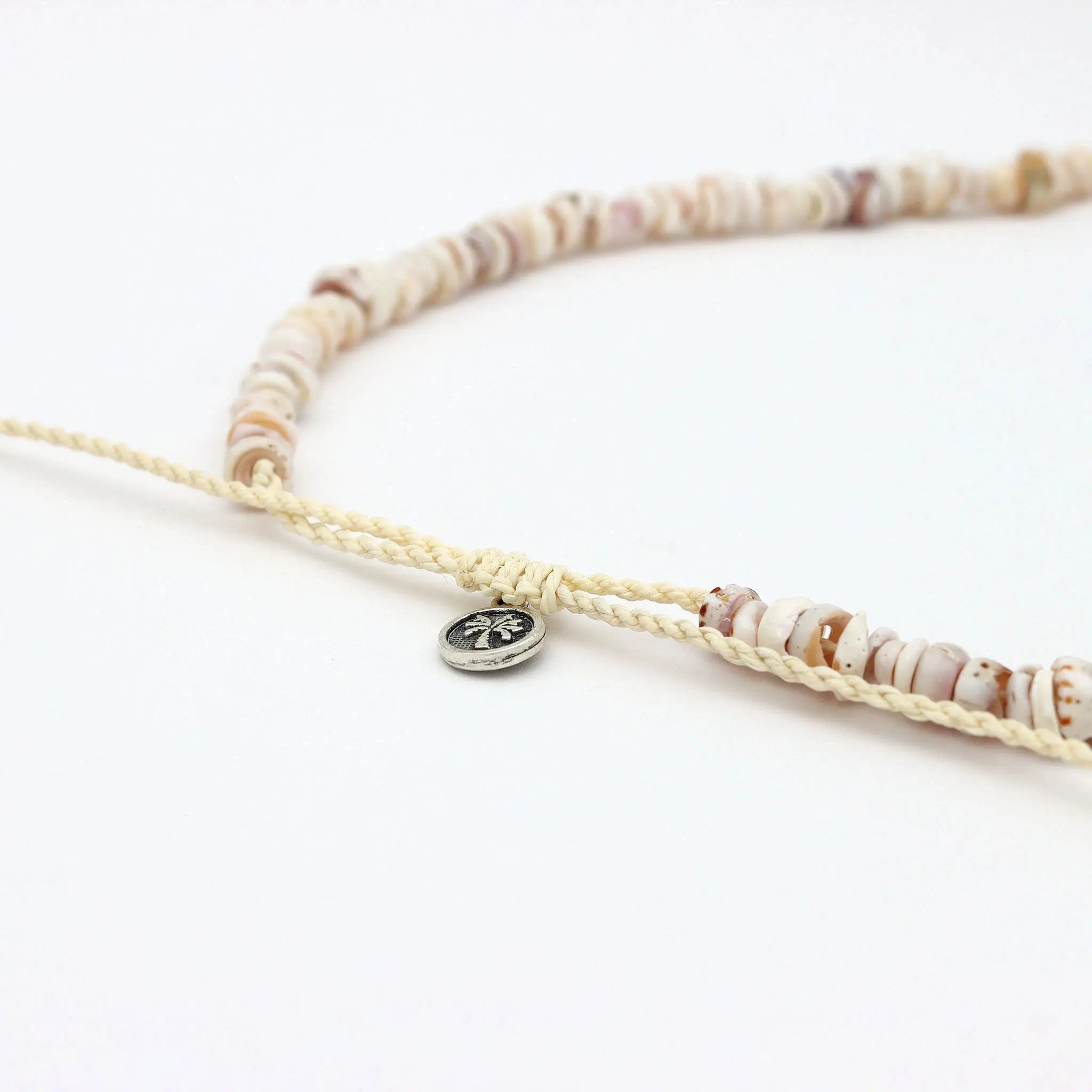 Pineapple Island Enu Island Beaded Necklace - Cream