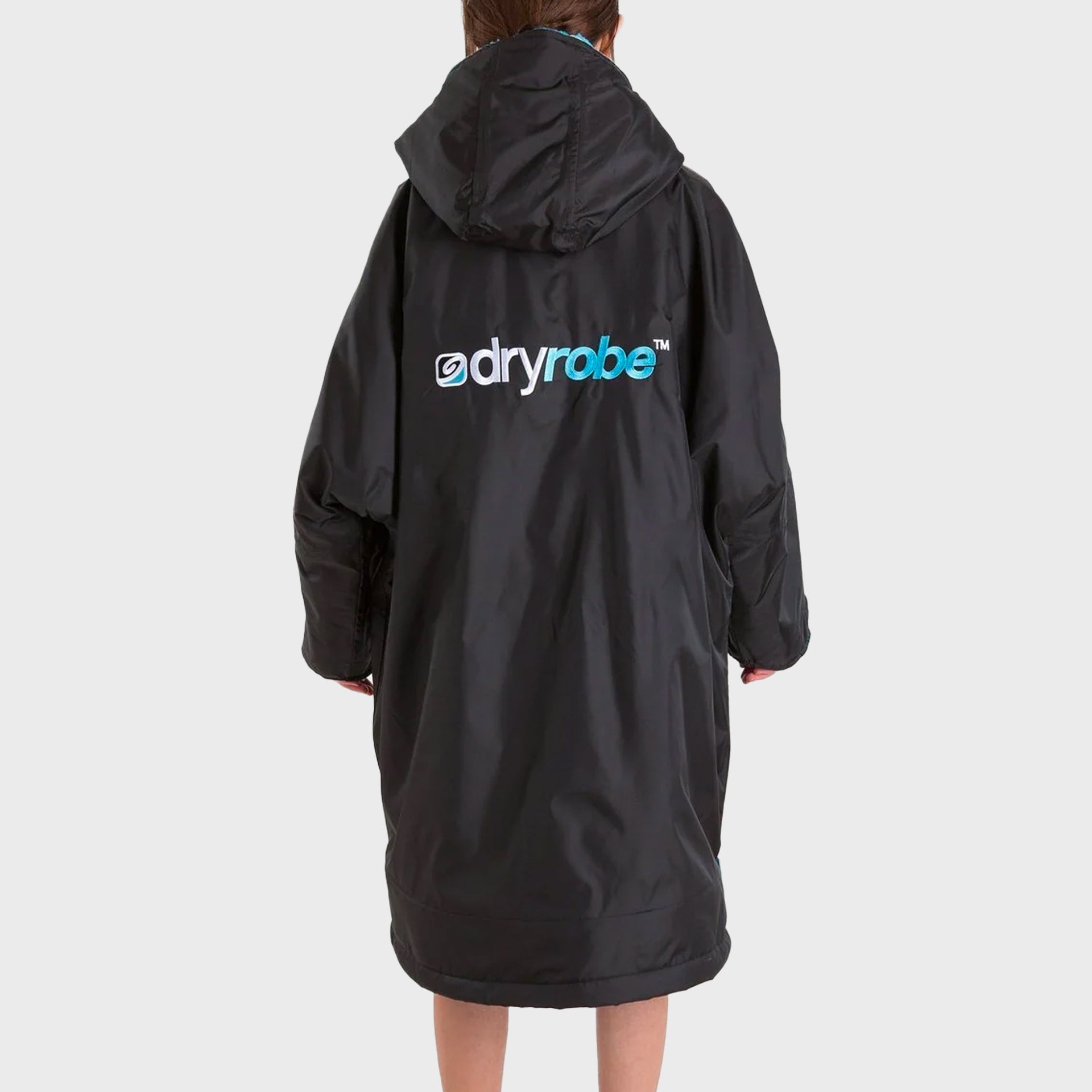 Dryrobe Advance Kids Long Sleeve (10-13 Yrs) - Black/Blue - ManGo Surfing