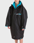 Dryrobe Advance Kids Long Sleeve (10-13 Yrs) - Black/Blue - ManGo Surfing