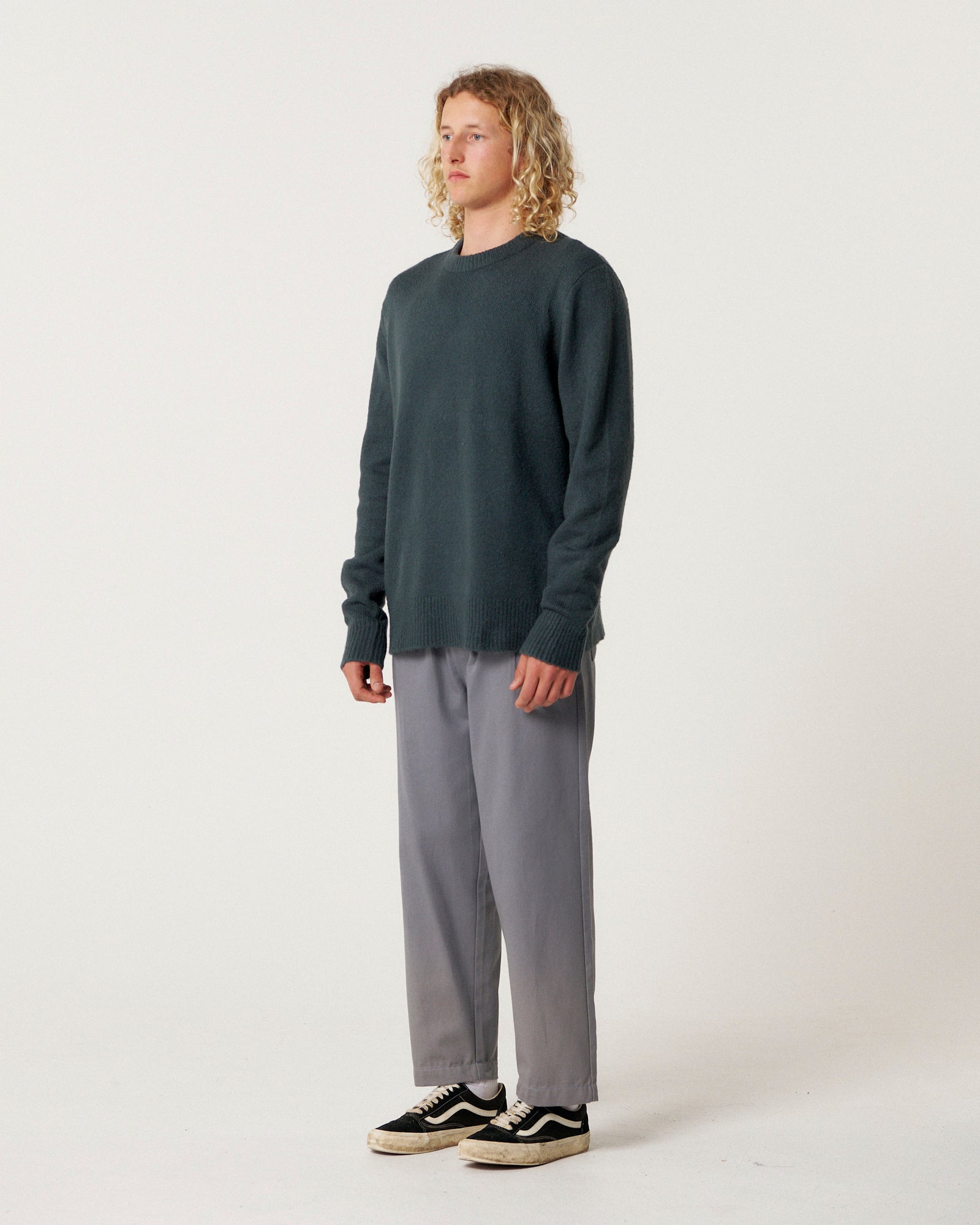 The Critical Slide Society Mens Mellow Crew Knit Sweatshirt - Blue