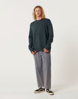 The Critical Slide Society Mens Mellow Crew Knit Sweatshirt - Blue