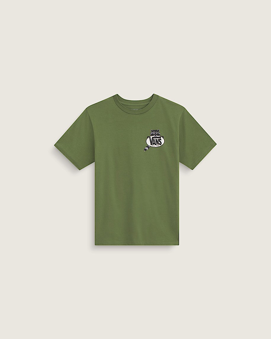 Vans Kids Dumpster Raccoon T-Shirt (2-7 Years) - Green Balsam