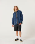 The Critical Slide Society Mens Surface Cord Overshirt - Blue