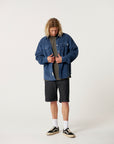 The Critical Slide Society Mens Surface Cord Overshirt - Blue