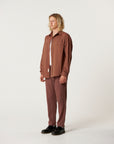 The Critical Slide Society Mens Lazy Boy Twill Shirt - Chestnut