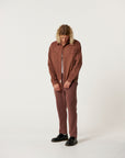 The Critical Slide Society Mens Lazy Boy Twill Shirt - Chestnut