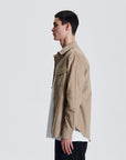 The Critical Slide Society Mens Lazy Boy Cord Shirt - Taupe