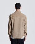 The Critical Slide Society Mens Lazy Boy Cord Shirt - Taupe