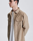 The Critical Slide Society Mens Lazy Boy Cord Shirt - Taupe