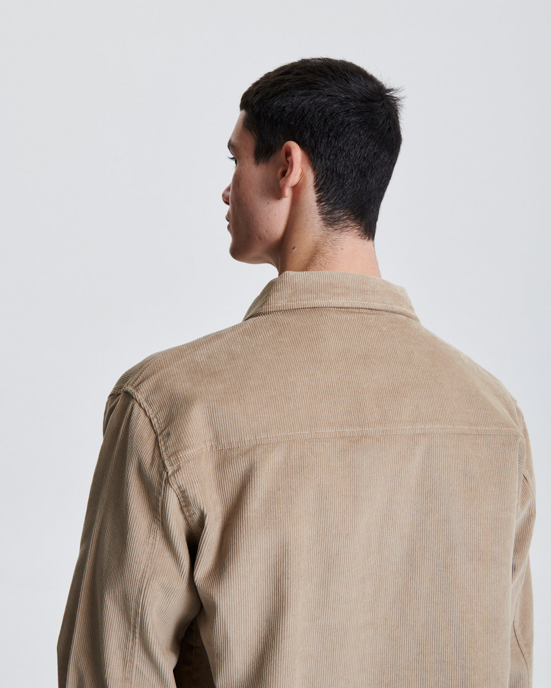 The Critical Slide Society Mens Lazy Boy Cord Shirt - Taupe